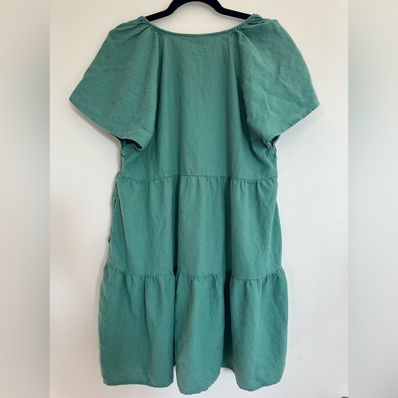 Universal Thread Green Flutter Sleeve Dress - Picture 5 of 6